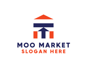 House Market Arrow logo design