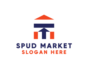 House Market Arrow logo design