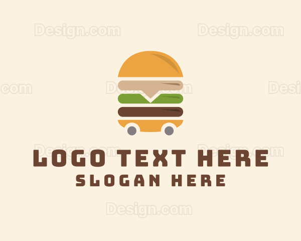 Burger Food Trolley Logo