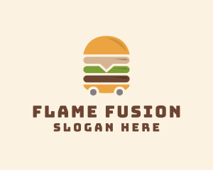 Burger Food Trolley Logo