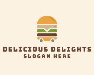 Burger Food Trolley logo design