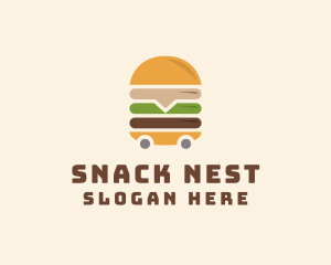 Burger Food Trolley logo design