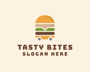 Burger Food Trolley logo design