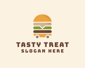 Burger Food Trolley logo design