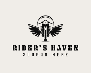 Wings Motorcycle Vehicle logo design