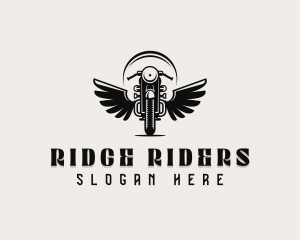 Wings Motorcycle Vehicle logo design