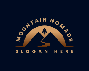 Mountain Travel Hiking logo design