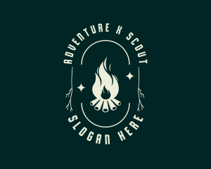 Outdoor Bonfire Camping logo design