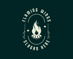 Outdoor Bonfire Camping logo design