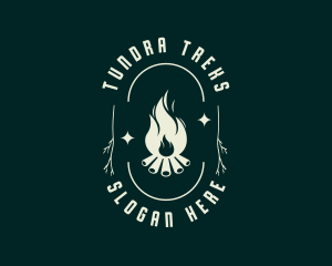 Outdoor Bonfire Camping logo design