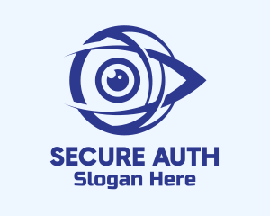 Blue Security Eye logo design