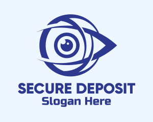 Blue Security Eye logo design