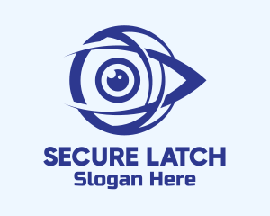 Blue Security Eye logo design