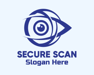 Blue Security Eye logo design