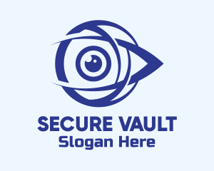 Blue Security Eye logo design