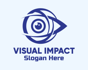 Blue Security Eye logo design
