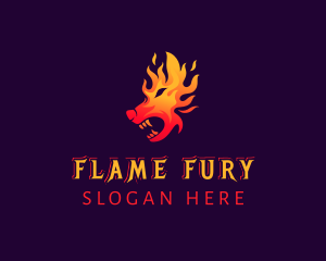 Fire Wolf Gaming logo design