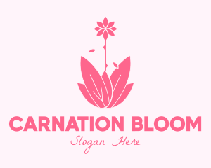 Pink Wellness Plant logo design