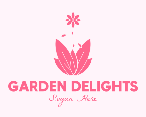 Pink Wellness Plant logo design