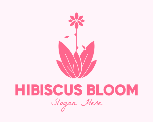 Pink Wellness Plant logo design