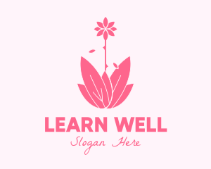 Pink Wellness Plant logo design