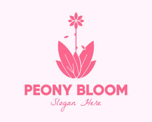 Pink Wellness Plant logo design