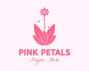 Pink Wellness Plant logo design