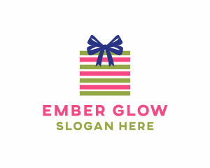 Ribbon Stripes Gift Logo