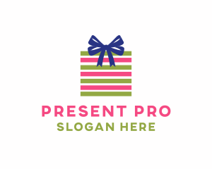 Ribbon Stripes Gift logo