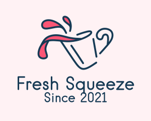 Spilling Juice Cup logo design