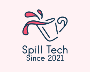 Spilling Juice Cup logo design