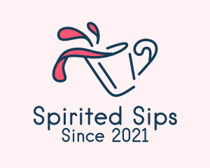 Spilling Juice Cup logo design