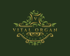 Natural Organic Leaves logo design