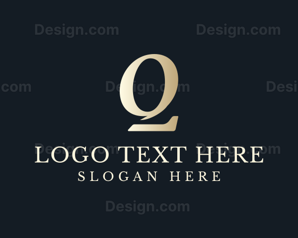 Elegant Gold Letter Q Logo