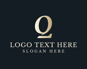 Elegant Gold Letter Q logo