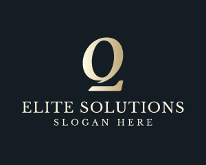 Elegant Gold Letter Q logo