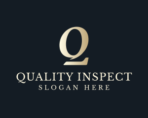 Elegant Gold Letter Q logo design