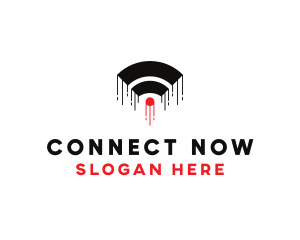 Wifi Signal Connection logo design