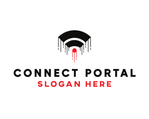 Wifi Signal Connection logo design