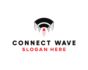 Wifi Signal Connection logo design