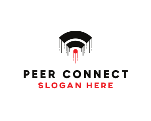 Wifi Signal Connection logo design