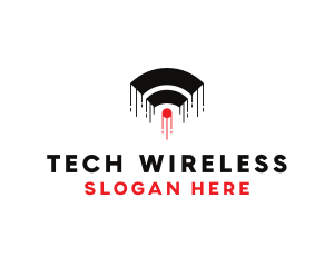 Wifi Signal Connection logo design