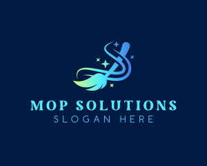 Housekeeping Mop Cleaner logo design