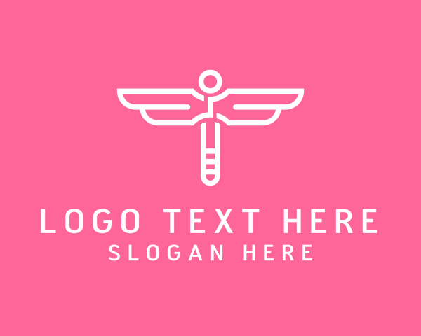 Pink And White logo example 2