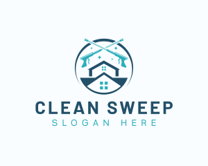 Pressure Washing Maintenance Cleaning logo design