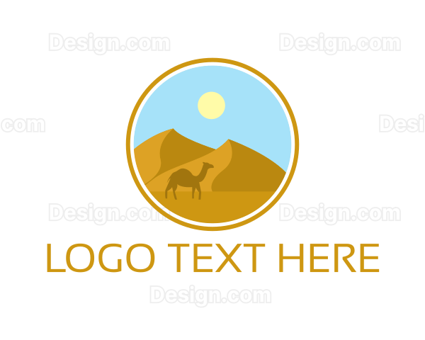 Camel Desert Badge Logo