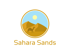 Camel Desert Badge logo design