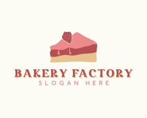 Strawberry Cake Bakery logo design