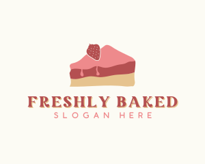 Strawberry Cake Bakery logo design