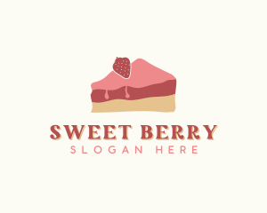 Strawberry Cake Bakery logo design